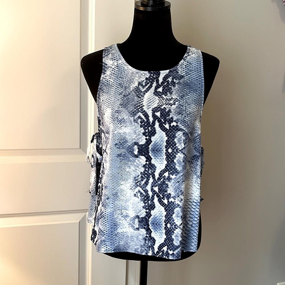 Snakeskin print top